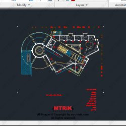 پلان مجتمع تجاری و اداری کد 44450