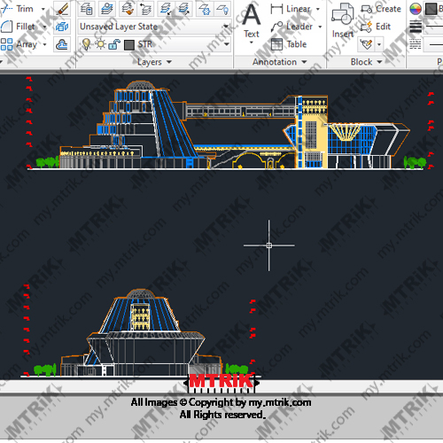 فایل دوبعدی طراحی هتل کد 44545