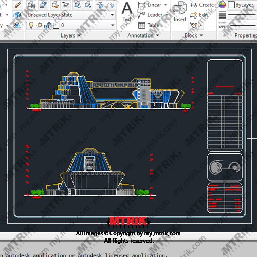 فایل دوبعدی طراحی هتل کد 44545